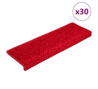 vidaXL Stair Mats 30 pcs 65x21x4 cm Red Rectangular Edge