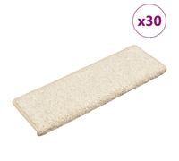 vidaXL Stair Mats 30 pcs 65x21x4 cm White Rectangular Edge