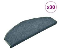 vidaXL Stair Mats 30 pcs 65x24x4 cm Dark Green Half Round Large