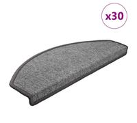 vidaXL Stair Mats 30 pcs Dark Grey 65x24x4 cm stair rug stair protector