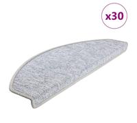 vidaXL Stair Mats 30 pcs Light Grey 65x24x4 cm stair rug stair protector