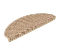 vidaXL Stair Mats 30 pcs Self-Adhesive Sisal-Look Fabric, Non-Slip, Sound Dampening, Washable, Sand 65x21x4 cm