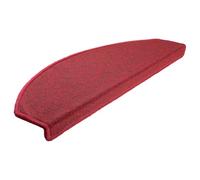 vidaXL Stair Mats 30 Piece Set - Bordeaux Red - Rectangular Carpet Mats 65x24x4 cm - Non-Slip, Washable Stair Rugs with Adhesive Tapes - Enhance Safety
