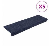 vidaXL Stair Mats Carpet Rug Stair Protector 5 pcs Needle Punch Anthracite