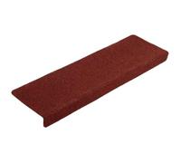vidaXL Stair Mats 5 pcs - Non-Slip, Durable and Easy to Attach, Made of Needle-Punched Fabric, Bordeaux Red Color 65x21x4 cm, Sound Dampening, Warm and Foldable Stair Treads