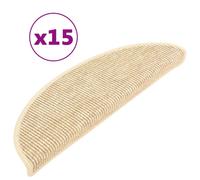 Self-adhesive Stair Mats Stair Treads Protector Rug Sisal-Look 15 pcs vidaXL