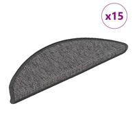 vidaXL Stair Mats Carpet Stair Tread Rug Self-adhesive 15 pcs Beige and Grey