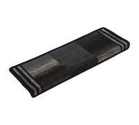 vidaXL Stair Mats Black and Grey 65x21x4 cm 15 pcs | Dampening Non-Slip, Easy to Install Stair-Protectors | Durable, Washable, Convenient Safety Add-ons from