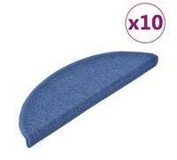 vidaXL Stair Mats Carpet Stair Tread Stair Step Rug Decoration 10 pcs Blue