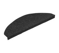 vidaXL Stair Mats – Self-adhesive Needle Felt, Noise Dampening – 10 pcs Black 65x22.5x3.5 cm