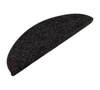 vidaXL Stair Mats Self-adhesive, Decorative Needle Felt Fabric (95% PES, 5% PP), Anthracite, 15 pcs- 56x17x3 cm, Quick Install, Slip-Resistant, Noise-Reduction