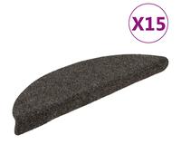 vidaXL 15x Self-adhesive Stair Mats Anthracite Needle Punch Stair Protector