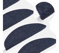 vidaXL Stair Mats Self-adhesive 15 pcs 56x17x3 cm Blue