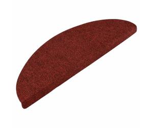 vidaXL Stair Mats Self-adhesive 15 pcs 56x17x3 cm Red | Stops slips on stairs, Keeps things quiet when you walk, Simple to clean and look after