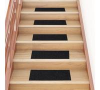 Vidaxl Stair Mats Self-Adhesive 15 Pcs 60X25 Cm Black Rectangular