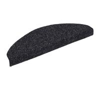 Vidaxl Stair Mats Self-Adhesive 15 Pcs 65X21X4 Cm Black Half Round Large