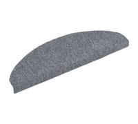 vidaXL Stair Mats Self-adhesive 15 pcs 65x21x4 cm Light Grey Half Round
