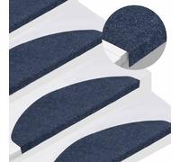 vidaXL Stair Mats Carpet Stair Tread Stair Step Rug Self-adhesive 15 pcs Blue