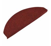 vidaXL Stair Mats Self-adhesive 15 pcs 65x22,5x3,5 cm Red | Cuts down noise when you’re on the stairs, Keeps mats firmly in place, Machine washable for easy care