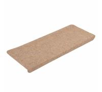 vidaXL Stair Mats Carpet Stair Tread Stair Step Rug Self-adhesive 15 pcs Beige