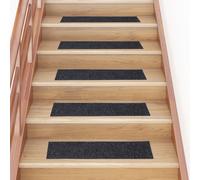 vidaXL 15x Self-adhesive Stair Mats Rectangular Grey Home Stair Protector