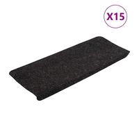 Vidaxl Stair Mats Self-Adhesive 15 Pcs 65X24.5X3.5 Cm Anthracite