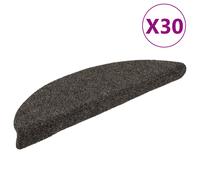 vidaXL Stair Mats Self-adhesive 30 pcs 56x17x3 cm Anthracite Half Round