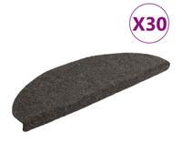 vidaXL Stair Mats Self-adhesive 30 pcs 65x21x4 cm Anthracite Half Round Large