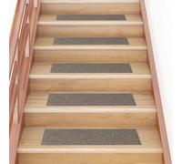 Stair Mats 30pc Beige 76x20cm Needle-Punched Polypropylene Self-Adhesive NonSlip