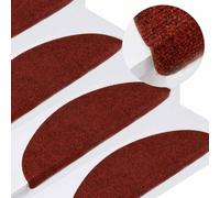 (red, 56 x 17 x 3 cm/ 30 pcs) vidaXL Self-adhesive Stair Mats Carpet Stair Treads Stair Step Protector Rug