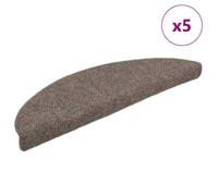 vidaXL Stair Mats Self-adhesive 5 pcs 56x17x3 cm Beige Half Round