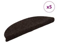vidaXL 5x Self-adhesive Stair Mats Brown Needle Punch Stairs Rug Protection