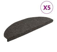 vidaXL Stair Mats Self-adhesive 5 pcs 65x21x4 cm Anthracite Half Round Large