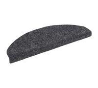 vidaXL Stair Mats Self-adhesive 5 pcs 65x21x4 cm Dark Grey Half Round Large