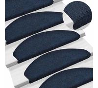 vidaXL Stair Mats Self-adhesive 5 pcs 65x21x4 cm Navy Half Round Large