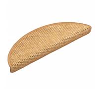 vidaXL Stair Mats Self-adhesive Sisal-Look 15 pcs, Carpet Stair Tread for Home, Stair Rugs for Step, Stair Protector Non-slip Mats, Sisal