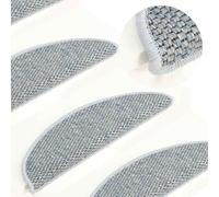 vidaXL Stair Mats Self-adhesive Sisal-Look 15 pcs 65x21x4 cm Blue 01 UK HOT