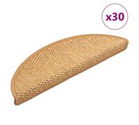 vidaXL Stair Mats Self-adhesive Sisal-Look 30 pcs 56x17x3 cm Sisal stair tread