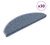 vidaXL Stair Mats Self-adhesive Sisal-Look 30 pcs 65x21x4 cm Blue