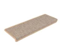 vidaXL Stair Mats Self-adhesive Sisal-Look 30 pcs 65x21x4 cm Light Beige, stair tread, staircase tread, stair step rug, step tread, stair tread rug