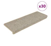 vidaXL Stair Mats Self-adhesive Sisal-Look 30 pcs 65x21x4 cm Light Green