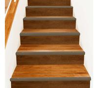 vidaXL Stair Nosings 30 pcs Brown 67 x 3 x 2 cm Aluminium