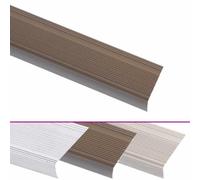 vidaXL Stair Nosings in L-Shape 15 pcs Aluminium 100 cm Brown