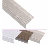 vidaXL Stair Nosings in L-shape 15 pcs Aluminium 90 cm Champagne