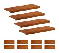 vidaXL Stair Tread 12 pcs 70 x 25 x 2 cm Brown Solid Oak Wood