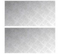 vidaXL Stair Tread 2 pcs 60 x 30 cm Silver Aluminium Rectangular | Helps you stay on your feet on stairs, Tough metal that lasts ages, Great for inside your home
