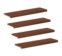 vidaXL Stair Tread 4 pcs 100 x 30 x 2 cm Dark Brown Solid Oak Wood