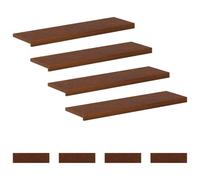vidaXL Stair Tread 8 pcs 100 x 30 x 2 cm Dark Brown Solid Oak Wood