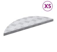 vidaXL Stair Tread Crescent 5 pcs Silver 60 x 18 x 2.5 cm Aluminium