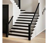 vidaXL Stair Treads 12 pcs Dark Brown 120x30x2 cm Solid Wood Oak